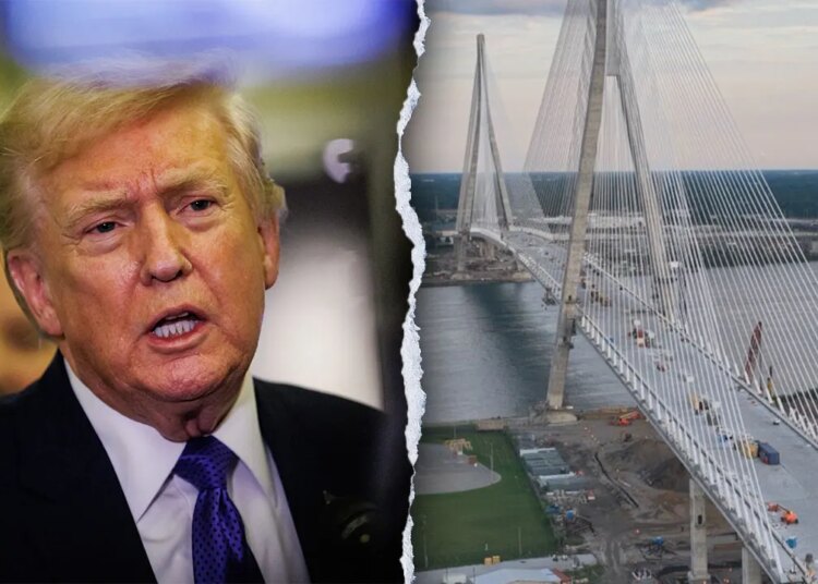 Trump threatens to dam US-Canada bridge over commerce dispute