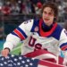Staff USA’s Jack Hughes offers patriotic message after profitable Olympic gold