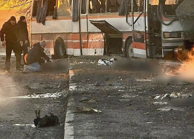 Russian drone kills 12 Ukrainian miners in bus assault in Dnipropetrovsk
