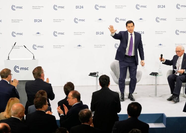 Rubio tries to ease tensions with Europe with message of unity : NPR Rubio tries to ease tensions with Europe with message of unity : NPR