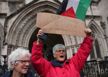 Britain’s Excessive Courtroom says authorities acted illegally in outlawing protest group Palestine Motion