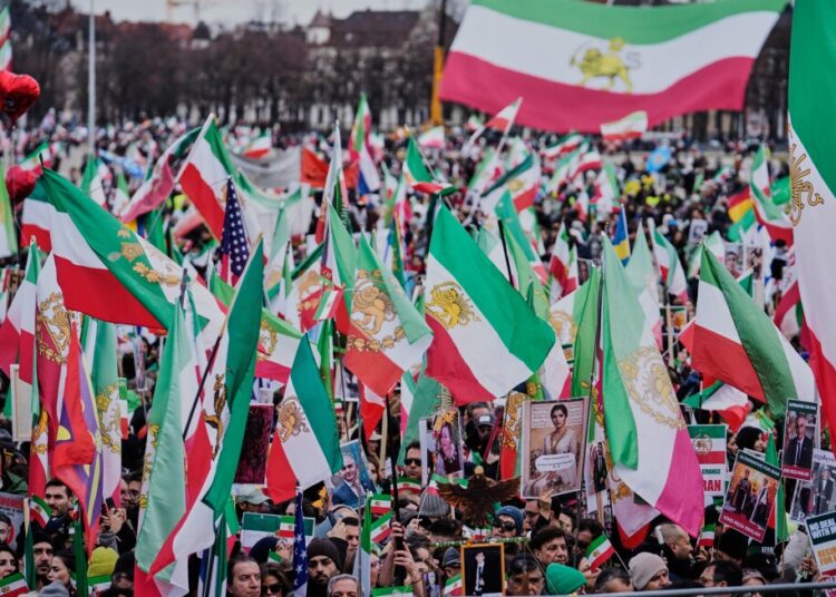 Supporters of Iran’s exiled crown prince rally for regime change in Munich