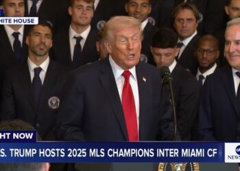 LIVE: President Trump welcomes 2025 Main League Soccer Champions Inter Miami CF to the White Home