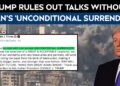 Trump Information | Donald Trump Guidelines Out Iran Talks With out “Unconditional Give up” As Warfare Escalates