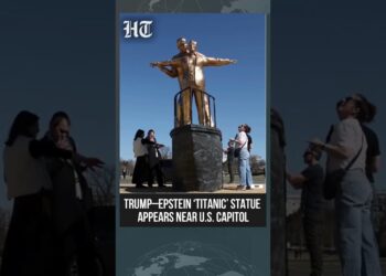Controversial ‘King of the World’ Trump-Epstein Statue Unveiled Close to US Capitol | #shorts
