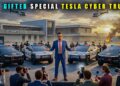 GTA 5 : MICHAEL GIFTED SPECIAL TESLA CYBER TRUCKS TO POLICE || BB GAMING
