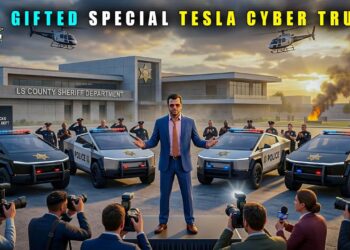 GTA 5 : MICHAEL GIFTED SPECIAL TESLA CYBER TRUCKS TO POLICE || BB GAMING