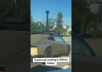 Cybercab testing in Silicon Valley. #fyp #viral #tesla #cybercab #robotaxi