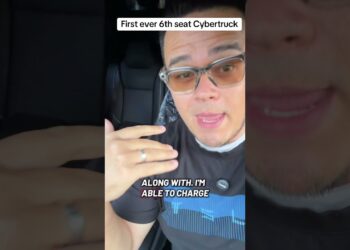 The primary folding sixth seat in a Tesla Cybertruck #fyp #viral #tesla #cybertruck