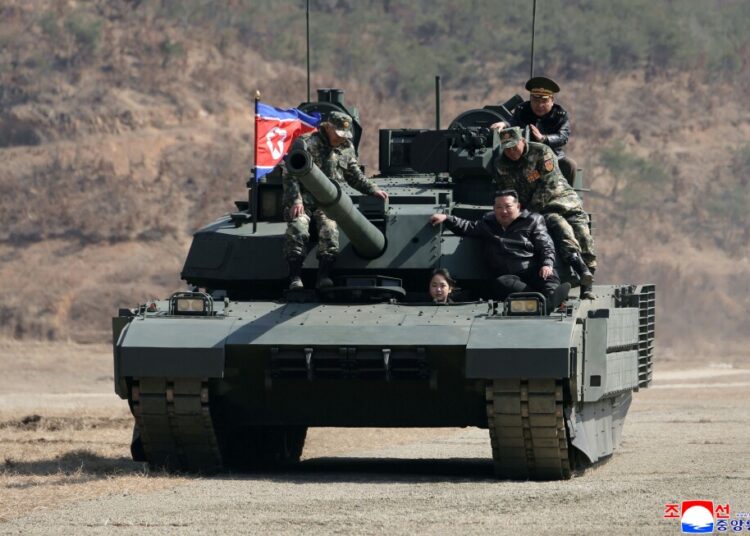 Teen daughter of North Korean chief Kim drives a tank