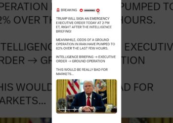BREAKING: Trump Emergency Order In the present day | Iran Floor Operation Odds Surge to 62% #breakingnews #trump