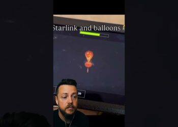 starlink being held by balloons?!