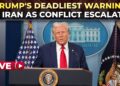 Trump LIVE: POTUS holds emergency handle to nation as Iran struggle explodes
