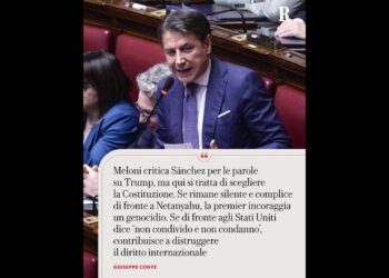 Conte: “La subalternità di Meloni a Trump è ignobile”