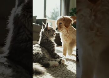 cat and canine combating video #cat #virelshorts #catanddogsfight#cat #doge