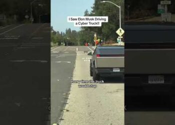 I Noticed Elon Musk Driving a Cyber Truck!! #Shorts