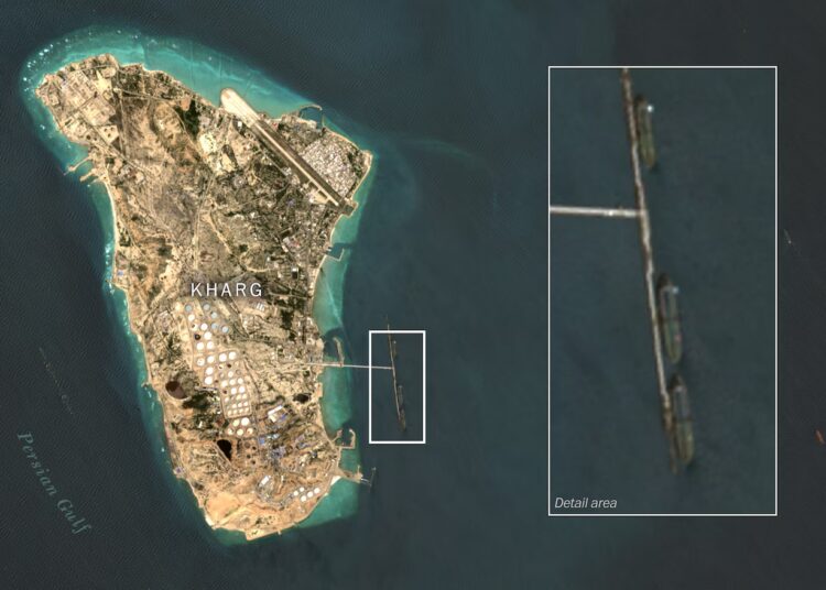 Iranian ship motion in Strait of Hormuz amid U.S. naval blockade