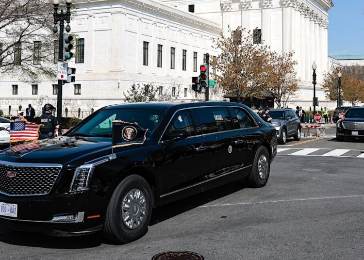 Trump attends Supreme Courtroom arguments on birthright citizenship in a primary