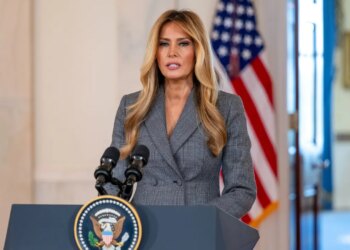Melania Trump denies any Epstein connection in White Home speech