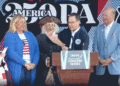 Gov. Shapiro practically hit by falling backdrop at America250 occasion